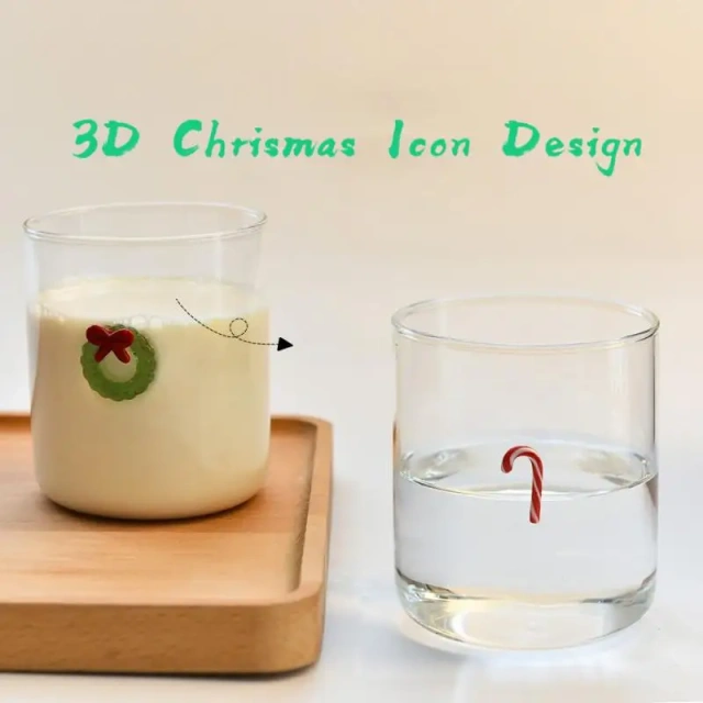 Custom 3D Icon Creativity Ingenious Minimalist Design Vintage Milk Glass Mug Native Design Fancy Glass Water Glasses