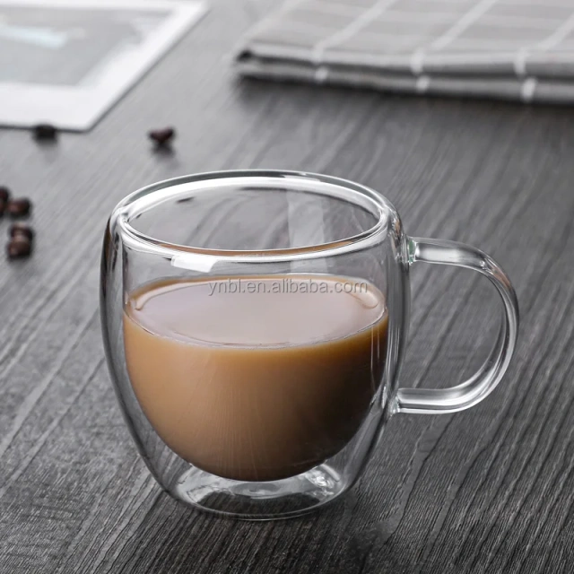Hot Sales Coffee Mug Glass High Borosilicate Double Wall Glasses Mug Glass Cup Coffee Glasses