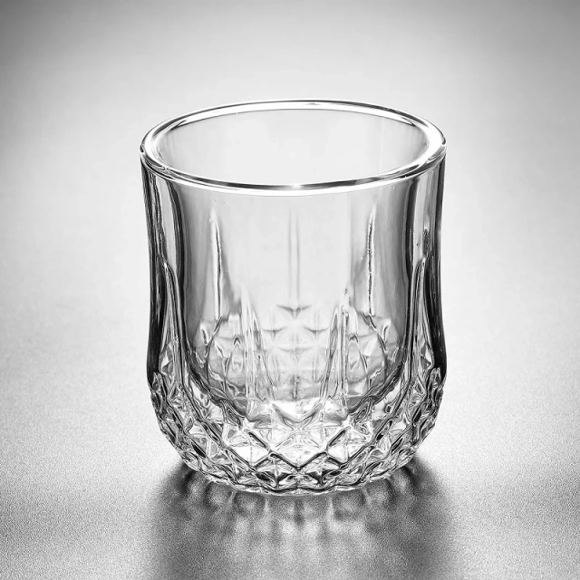 Hot Selling Lead-Free Crystal Double Old Fashioned Glass Whiskey Glass