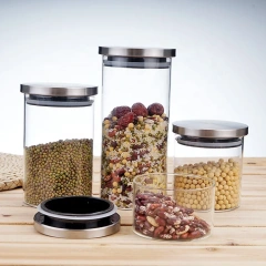 Manufacturer Heat Resistant 8oz Airtight High Borolicicate Glass Jar With Metal Steel Lid