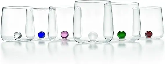 Wholesale Customized Transparent High Borosilicate Single Wall Glass Cup with Round Ball for Coffee Drink Milk Water