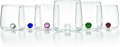 Wholesale Customized Transparent High Borosilicate Single Wall Glass Cup with Round Ball for Coffee Drink Milk Water