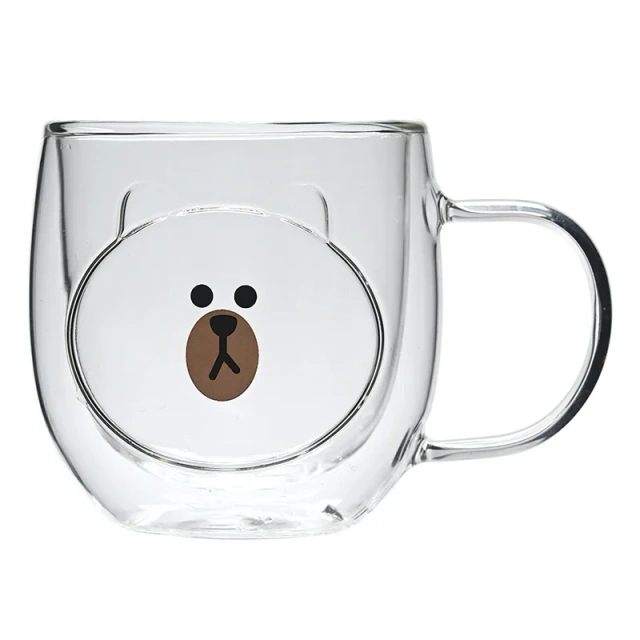 Cute Animal Double Wall High Borosilicate Transparent Glass Cup for Milk Water Coffee Juice Household Heat Resistant Glass Mug