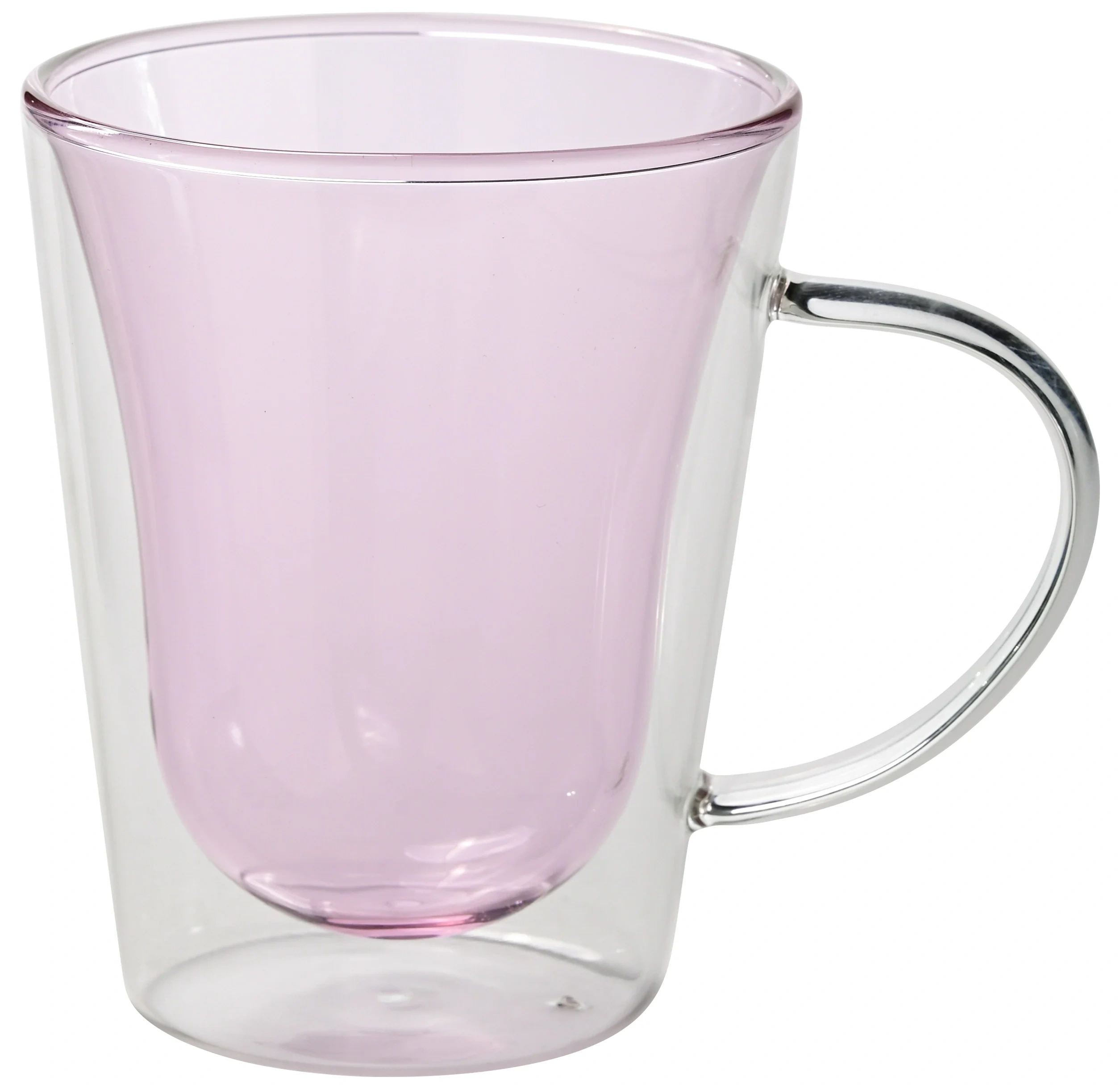Unique Design Heat Resistant Double Wall High Borosilicate Glass Cup With Handle Drink Coffee Tea Milk Mug