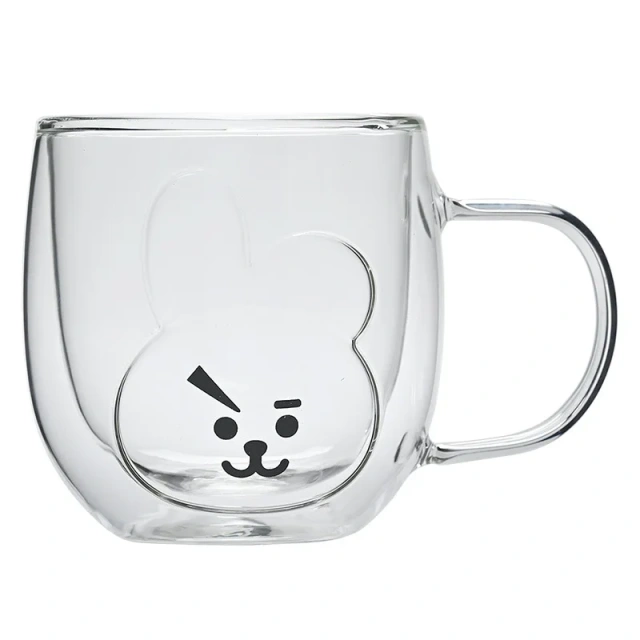 Cute Animal Double Wall High Borosilicate Transparent Glass Cup for Milk Water Coffee Juice Household Heat Resistant Glass Mug