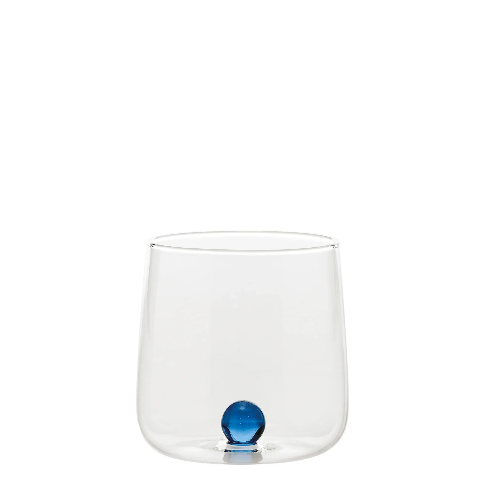 Wholesale Customized Transparent High Borosilicate Single Wall Glass Cup with Round Ball for Coffee Drink Milk Water