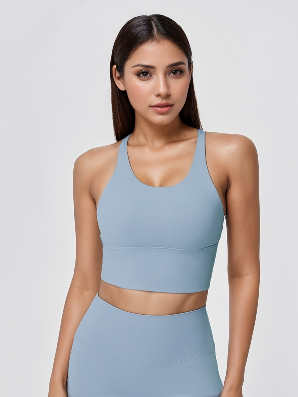 Women's Spaghetti Strap Cross Back Yoga Sports Bra