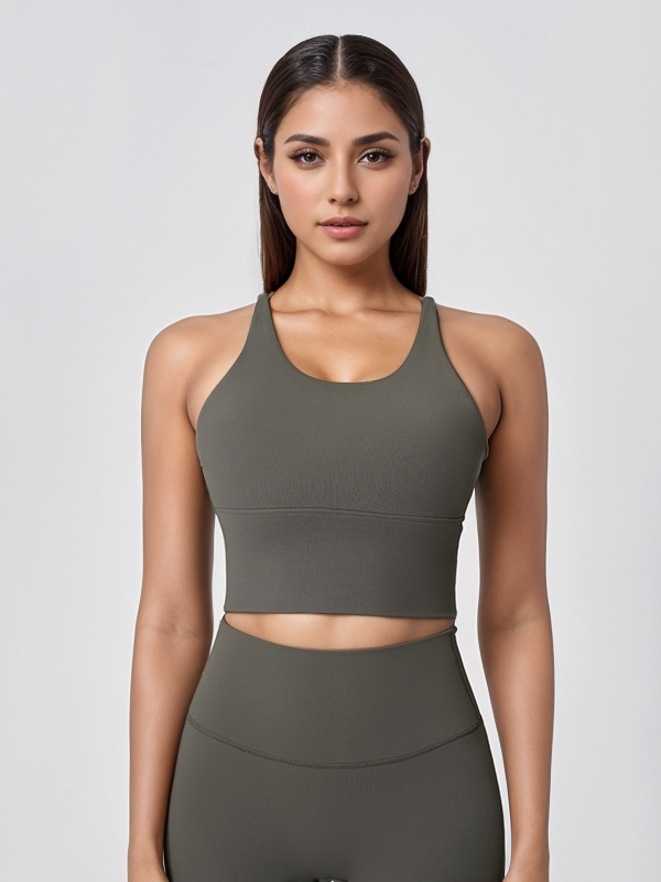 Women's Spaghetti Strap Cross Back Yoga Sports Bra