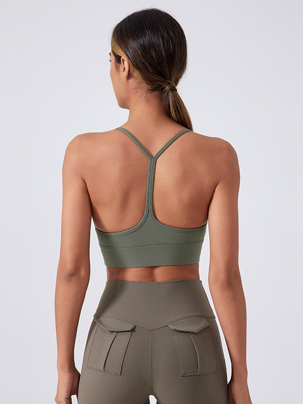 Sexy Spaghetti Strap Y-shaped Yoga Sports Bra
