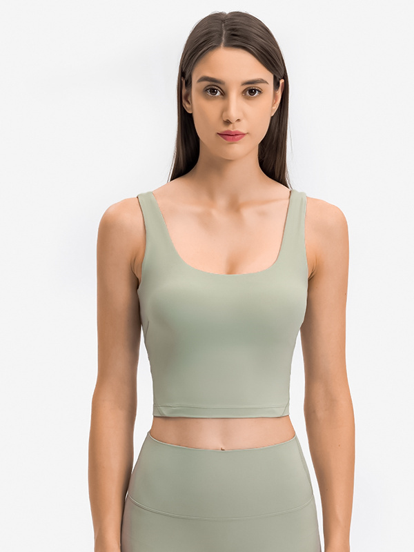 Sleeveless U-Back Breathable Workout Tank Tops