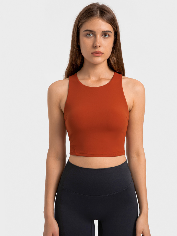 Women's Racerback Workout Crop Tank Tops