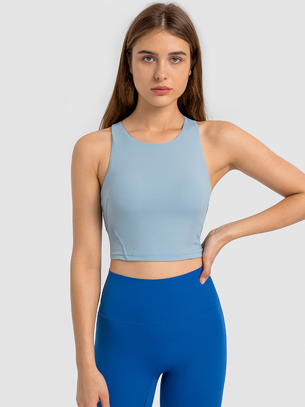 Women's Racerback Workout Crop Tank Tops