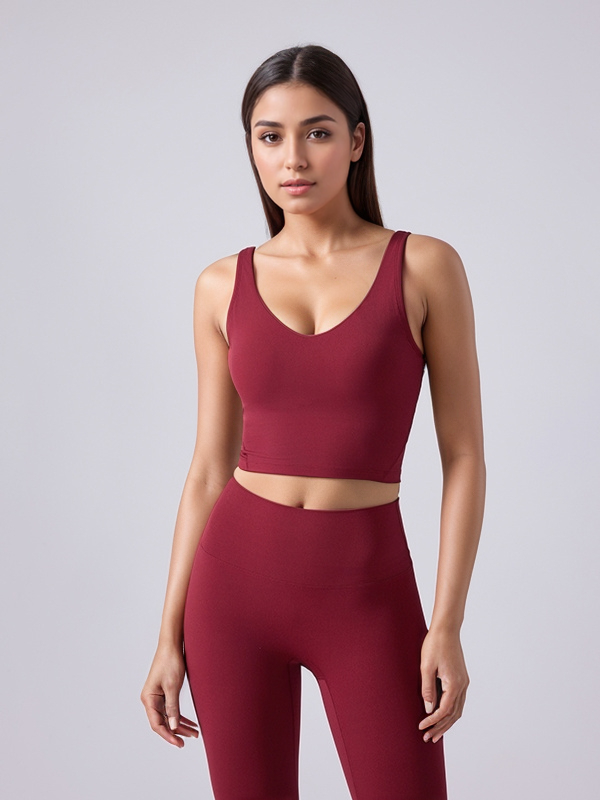 Womens Scoop Neck Sleeveless Slim Fitted Yoga Workout Tank Top