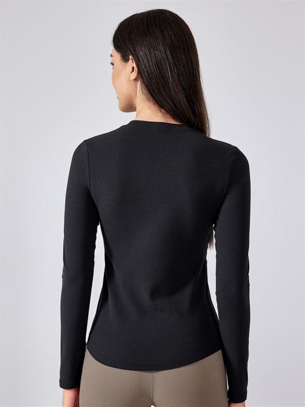 Crew Neck Long Sleeve Slim Workout Running Shirts