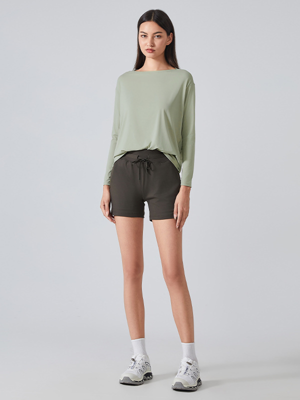 Quickly-Dry Loose Long Sleeve Workout Tops Sports T-Shirt