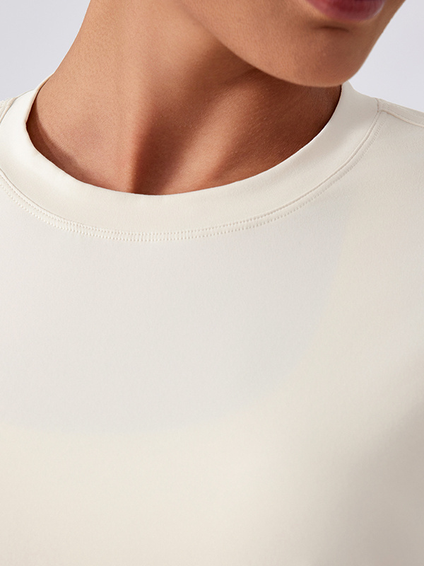 Long Sleeve Casual Yoga Running T-Shirts With Side Drawstring