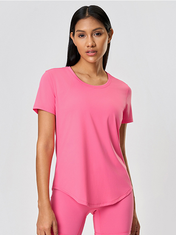 Women's Loose Fit Short Sleeve Gym Wear Sports T-Shirt