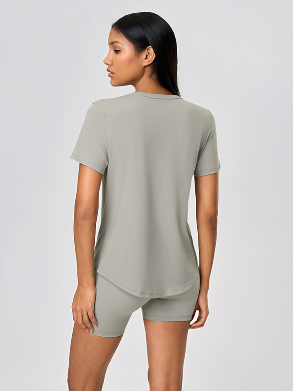 Women's Loose Fit Short Sleeve Gym Wear Sports T-Shirt