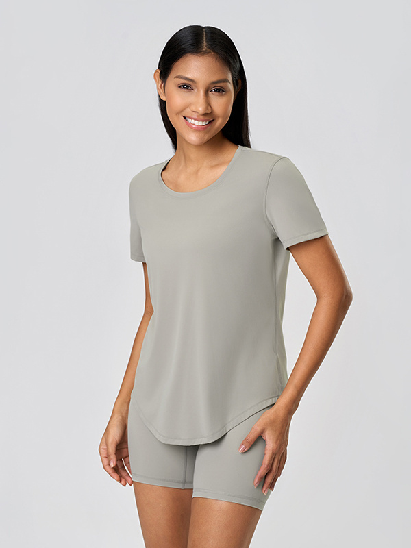 Women's Loose Fit Short Sleeve Gym Wear Sports T-Shirt