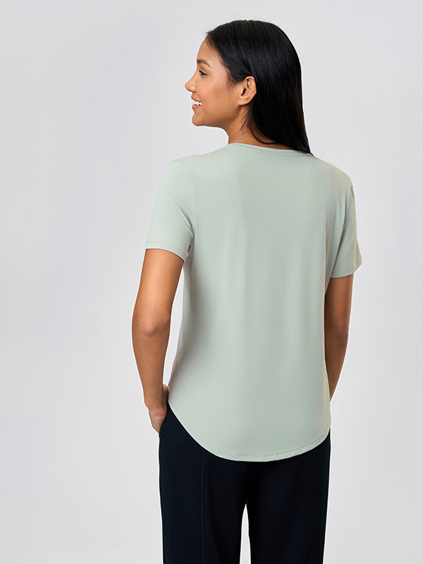 Women's Loose Fit Short Sleeve Gym Wear Sports T-Shirt