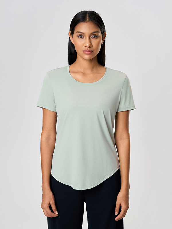 Women's Loose Fit Short Sleeve Gym Wear Sports T-Shirt