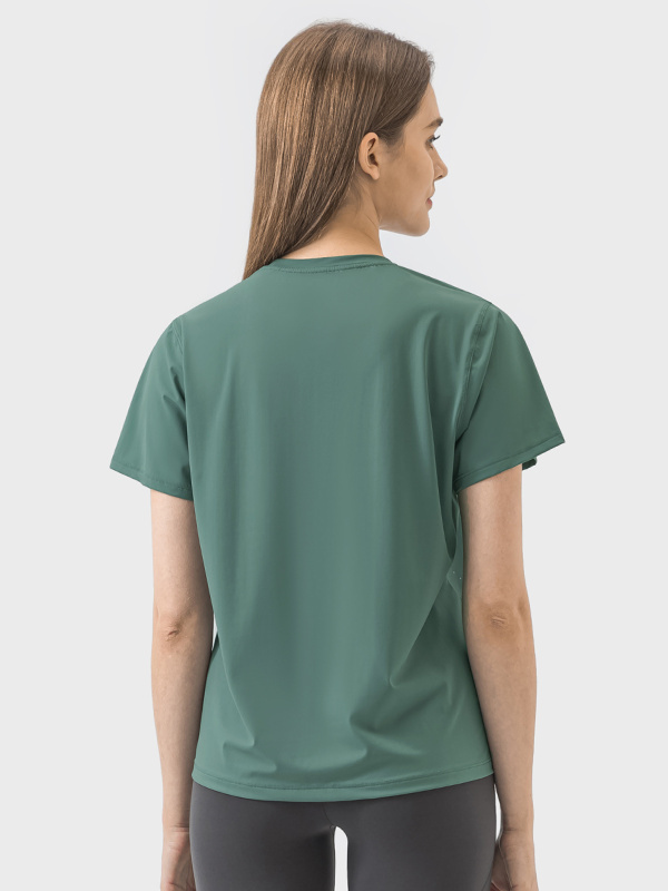 Women's Crew Neck Short Sleeve Gym Fitness Workout T-Shirts
