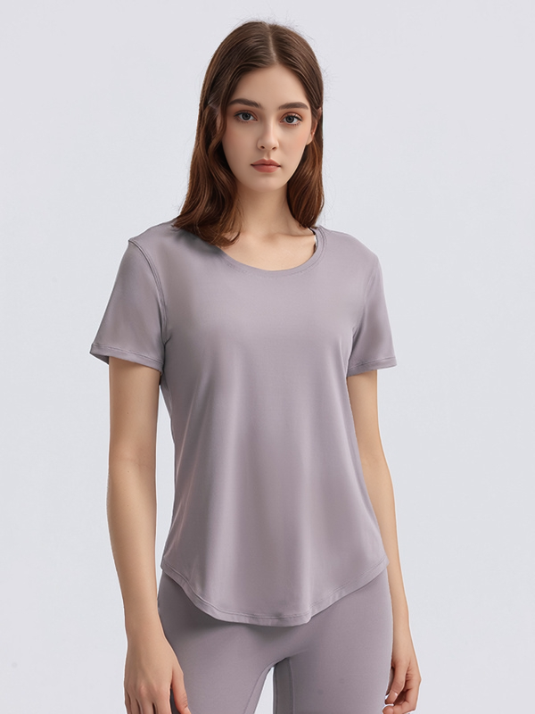 Women's Loose Fit Short Sleeve T-shirts Gym Fitness Workout Tops