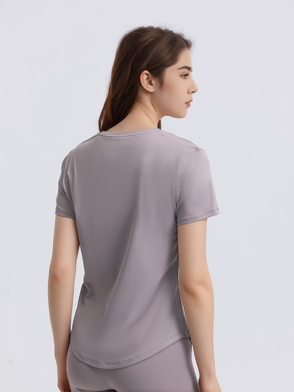 Women's Loose Fit Short Sleeve T-shirts Gym Fitness Workout Tops