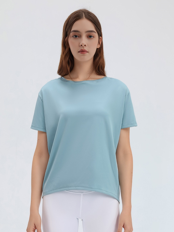 Women's Summer Casual Loose Fit Crewneck Short Sleeve T-Shirts