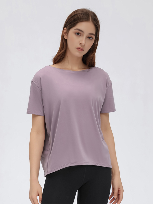 Women's Summer Casual Loose Fit Crewneck Short Sleeve T-Shirts