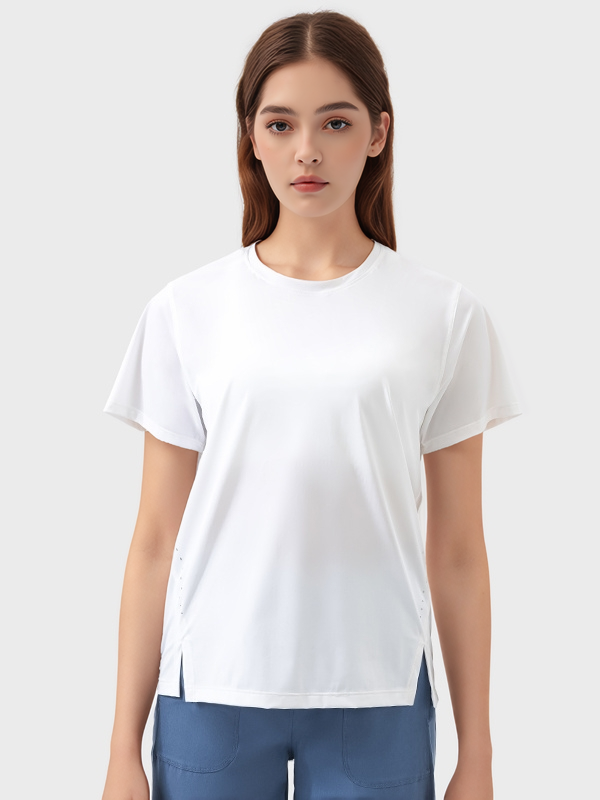 Women's Crew Neck Short Sleeve Gym Fitness Workout T-Shirts
