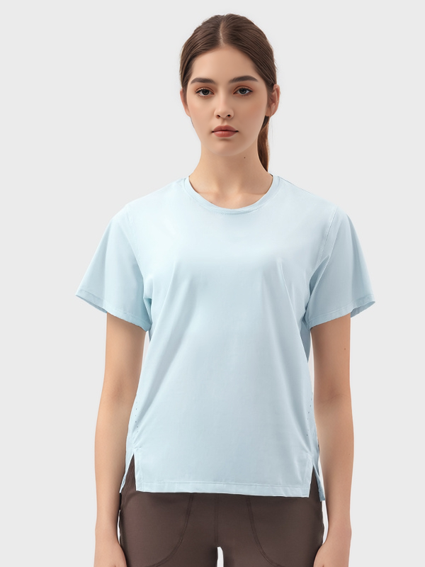 Women's Crew Neck Short Sleeve Gym Fitness Workout T-Shirts