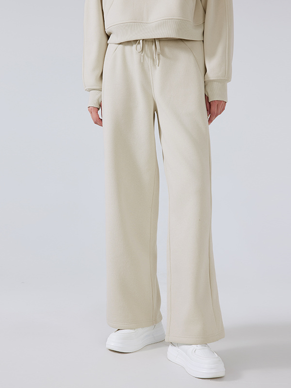 Women's Fleece Warm Wide-leg Casual Sweatpants