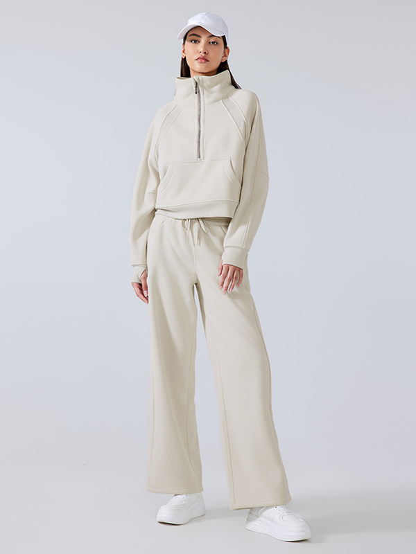 Women's Fleece Warm Wide-leg Casual Sweatpants