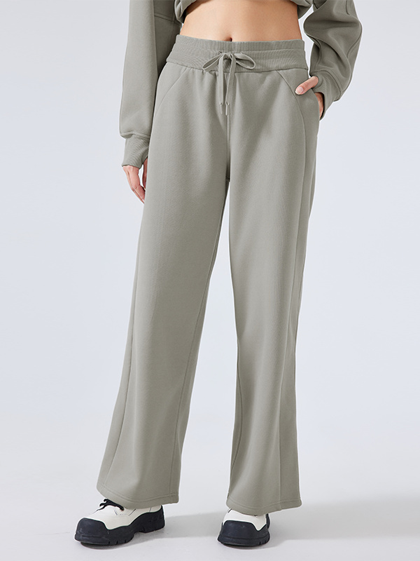 Women's Fleece Warm Wide-leg Casual Sweatpants