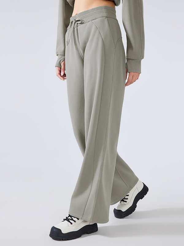 Women's Fleece Warm Wide-leg Casual Sweatpants