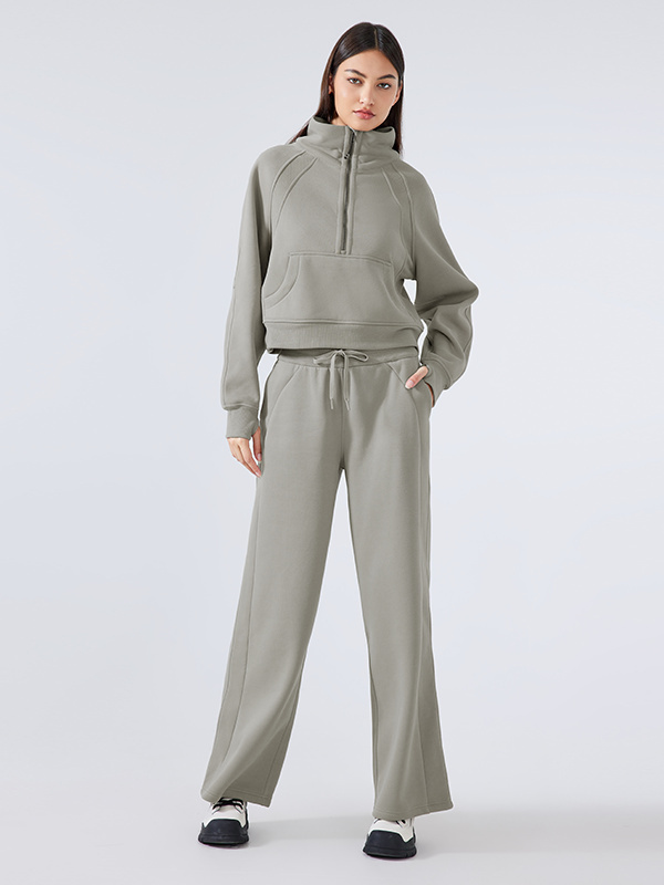 Women's Fleece Warm Wide-leg Casual Sweatpants