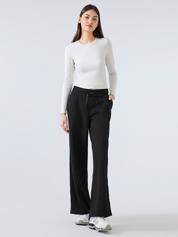 Women's Fleece Warm Wide-leg Casual Sweatpants