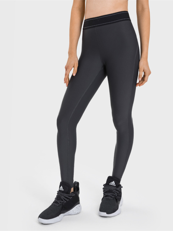 Women's Contrasting Color High Waist Gym Workout Leggings