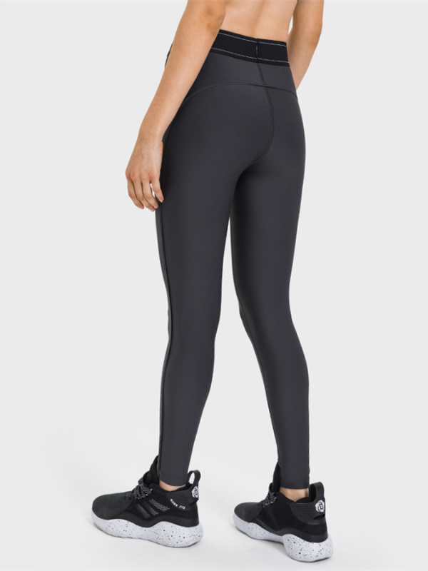 Women's Contrasting Color High Waist Gym Workout Leggings