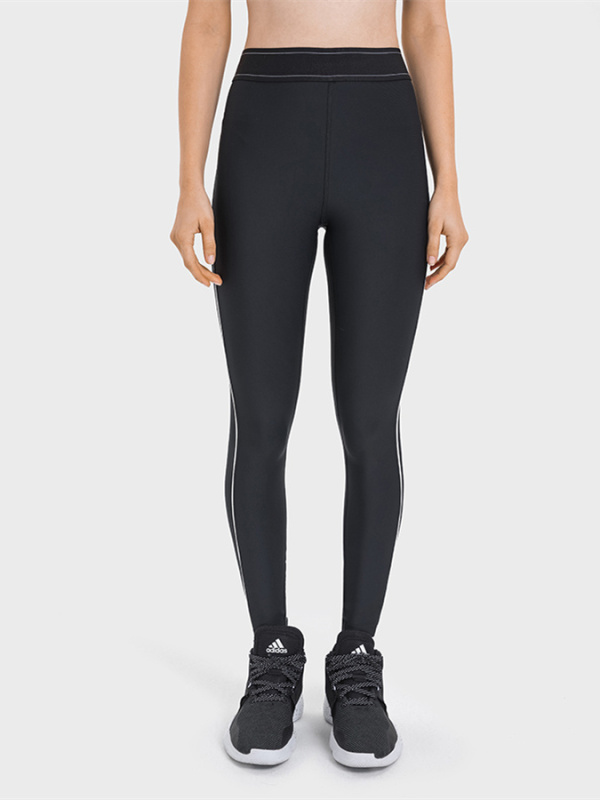 Women's Contrasting Color High Waist Gym Workout Leggings