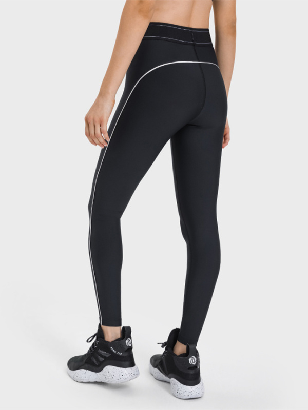 Women's Contrasting Color High Waist Gym Workout Leggings