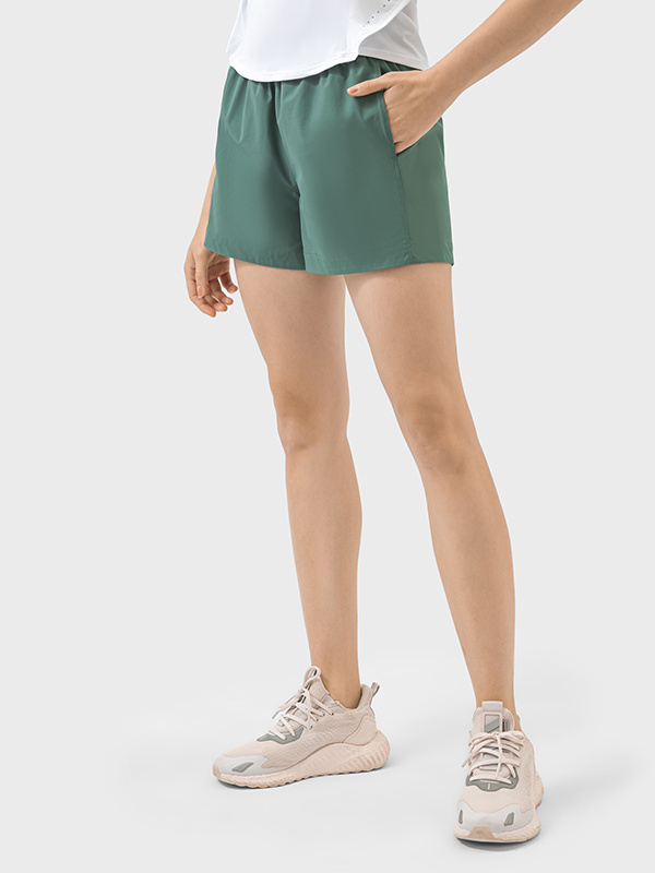 High Waisted Running Shorts for Women with Pockets