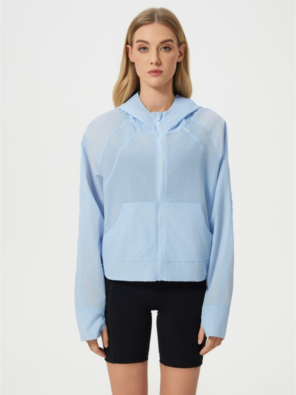 Women's Lightweight Sun Protection Zip Up Hoodie Jacket