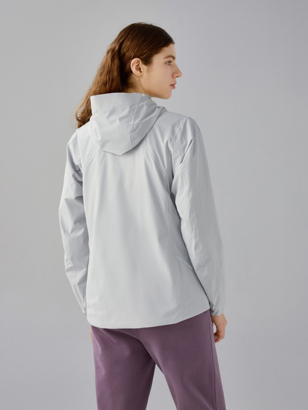 Women's Waterproof  Windbreaker Raincoat Hooded Jacket with Pockets