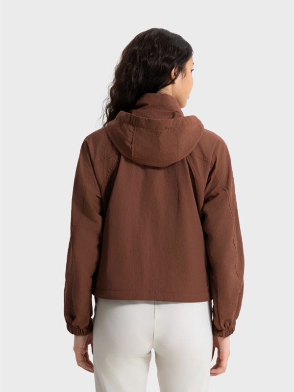 Women's Windproof Zip Up Athletic Workout Hoodied Jacket