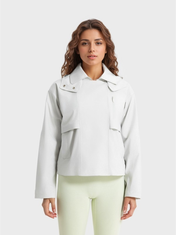 Women Waterproof Lightweight Windbreaker Jacket with Hood
