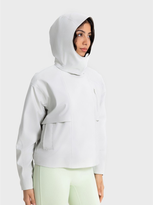 Women Waterproof Lightweight Windbreaker Jacket with Hood