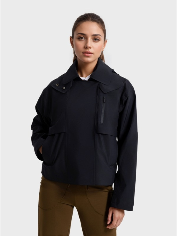 Women Waterproof Lightweight Windbreaker Jacket with Hood