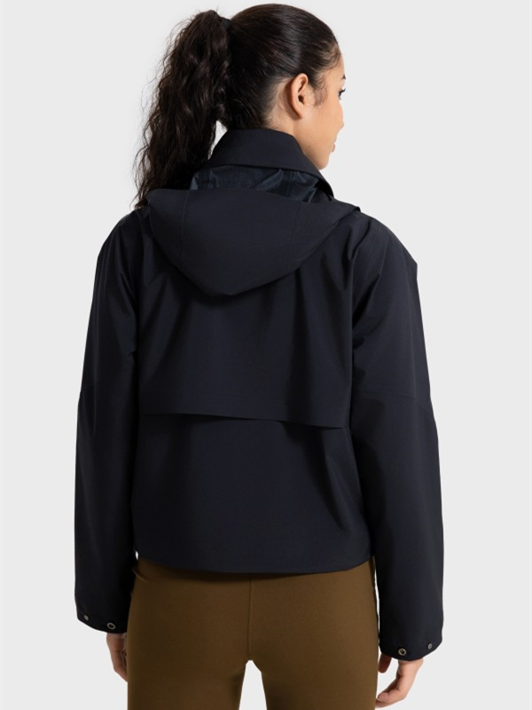 Women Waterproof Lightweight Windbreaker Jacket with Hood